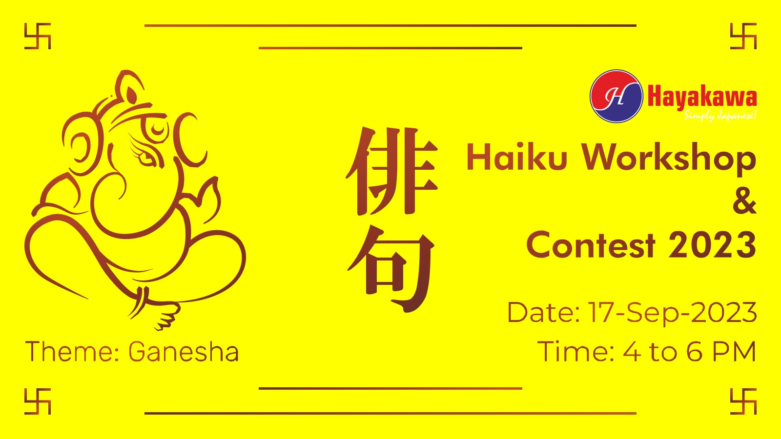 Hayakawa Haiku Workshop & Contest 2023